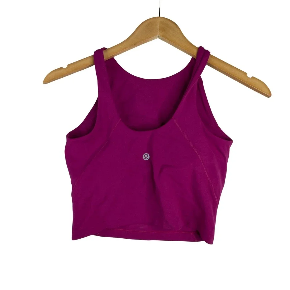 Lululemon Women's Align Cropped Tank Top size 4 Magenta Pink
